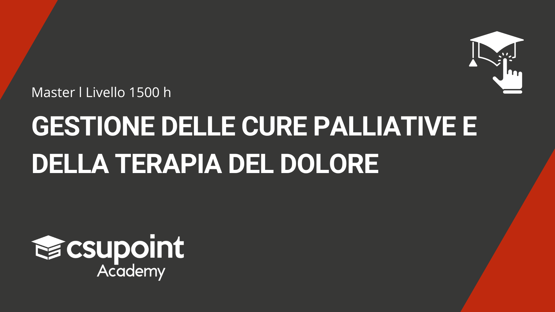 master Gestione delle cure palliative e della terapia del dolore